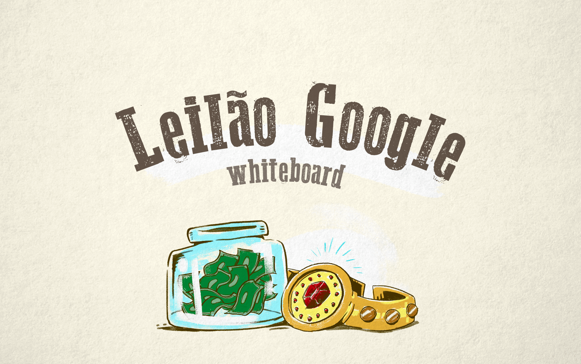 Animação do leilão Google ad manager em estilo Whiteboard.